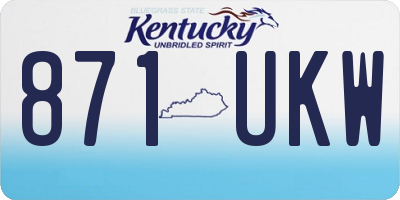 KY license plate 871UKW