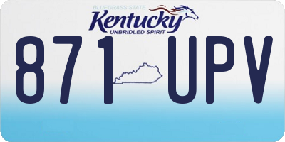 KY license plate 871UPV