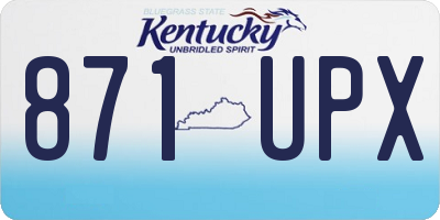 KY license plate 871UPX