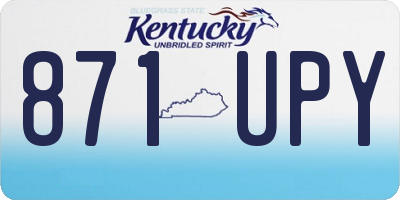 KY license plate 871UPY