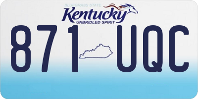 KY license plate 871UQC