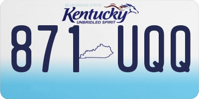 KY license plate 871UQQ