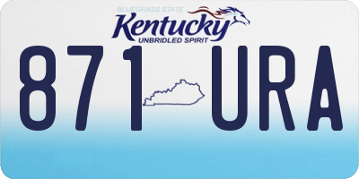 KY license plate 871URA