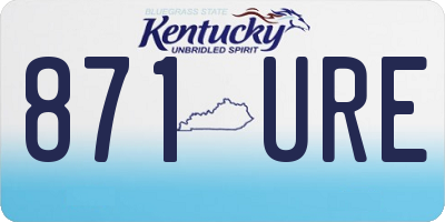 KY license plate 871URE