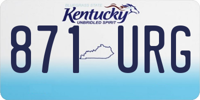 KY license plate 871URG