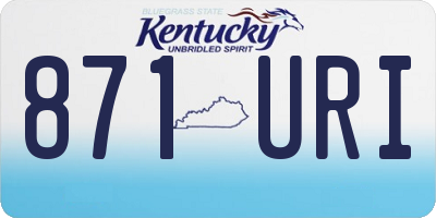KY license plate 871URI