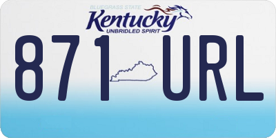 KY license plate 871URL