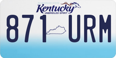 KY license plate 871URM