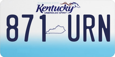 KY license plate 871URN