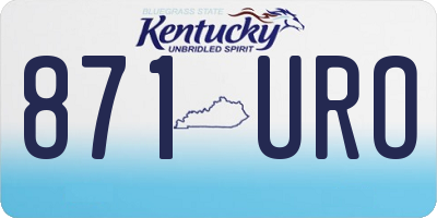 KY license plate 871URO