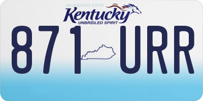 KY license plate 871URR