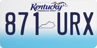 KY license plate 871URX