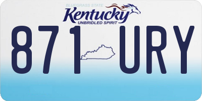 KY license plate 871URY