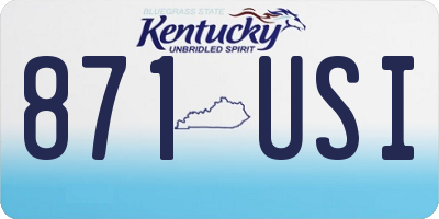 KY license plate 871USI