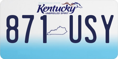 KY license plate 871USY