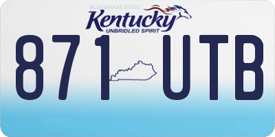 KY license plate 871UTB