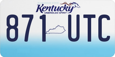 KY license plate 871UTC