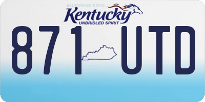 KY license plate 871UTD