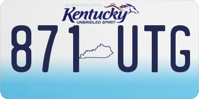 KY license plate 871UTG