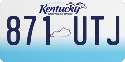 KY license plate 871UTJ