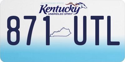 KY license plate 871UTL