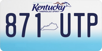 KY license plate 871UTP