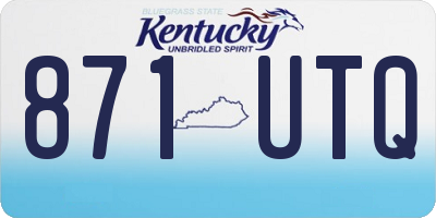 KY license plate 871UTQ