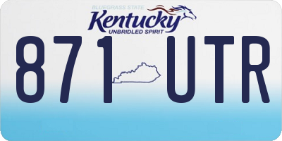 KY license plate 871UTR