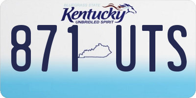 KY license plate 871UTS