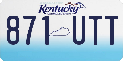 KY license plate 871UTT