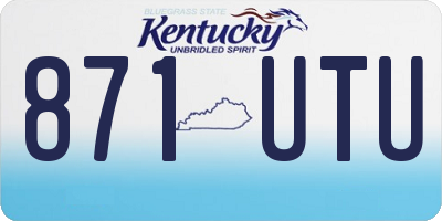 KY license plate 871UTU