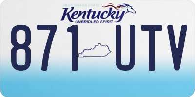 KY license plate 871UTV