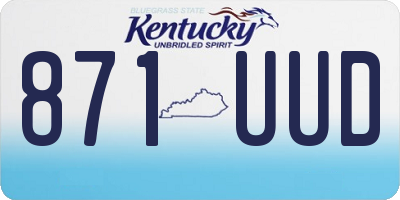 KY license plate 871UUD