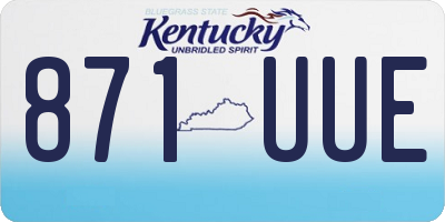 KY license plate 871UUE