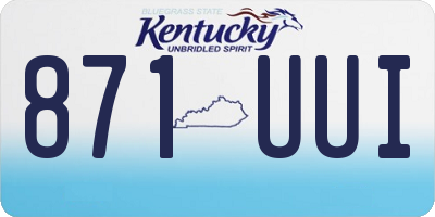 KY license plate 871UUI