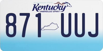 KY license plate 871UUJ