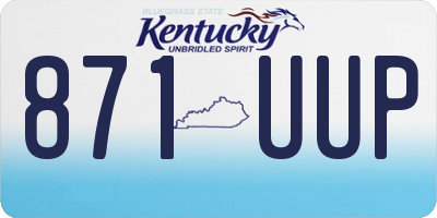 KY license plate 871UUP