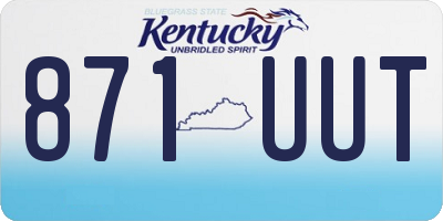KY license plate 871UUT