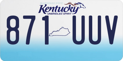 KY license plate 871UUV
