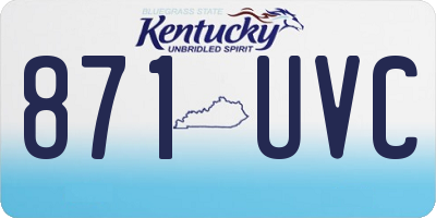 KY license plate 871UVC