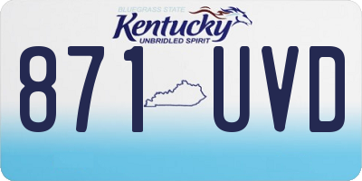 KY license plate 871UVD