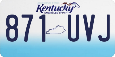 KY license plate 871UVJ
