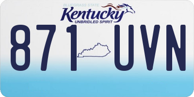 KY license plate 871UVN