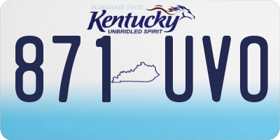 KY license plate 871UVO