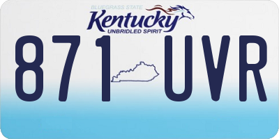 KY license plate 871UVR