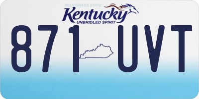 KY license plate 871UVT