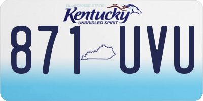 KY license plate 871UVU