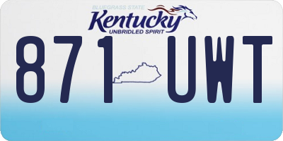 KY license plate 871UWT