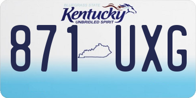 KY license plate 871UXG