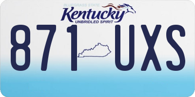 KY license plate 871UXS